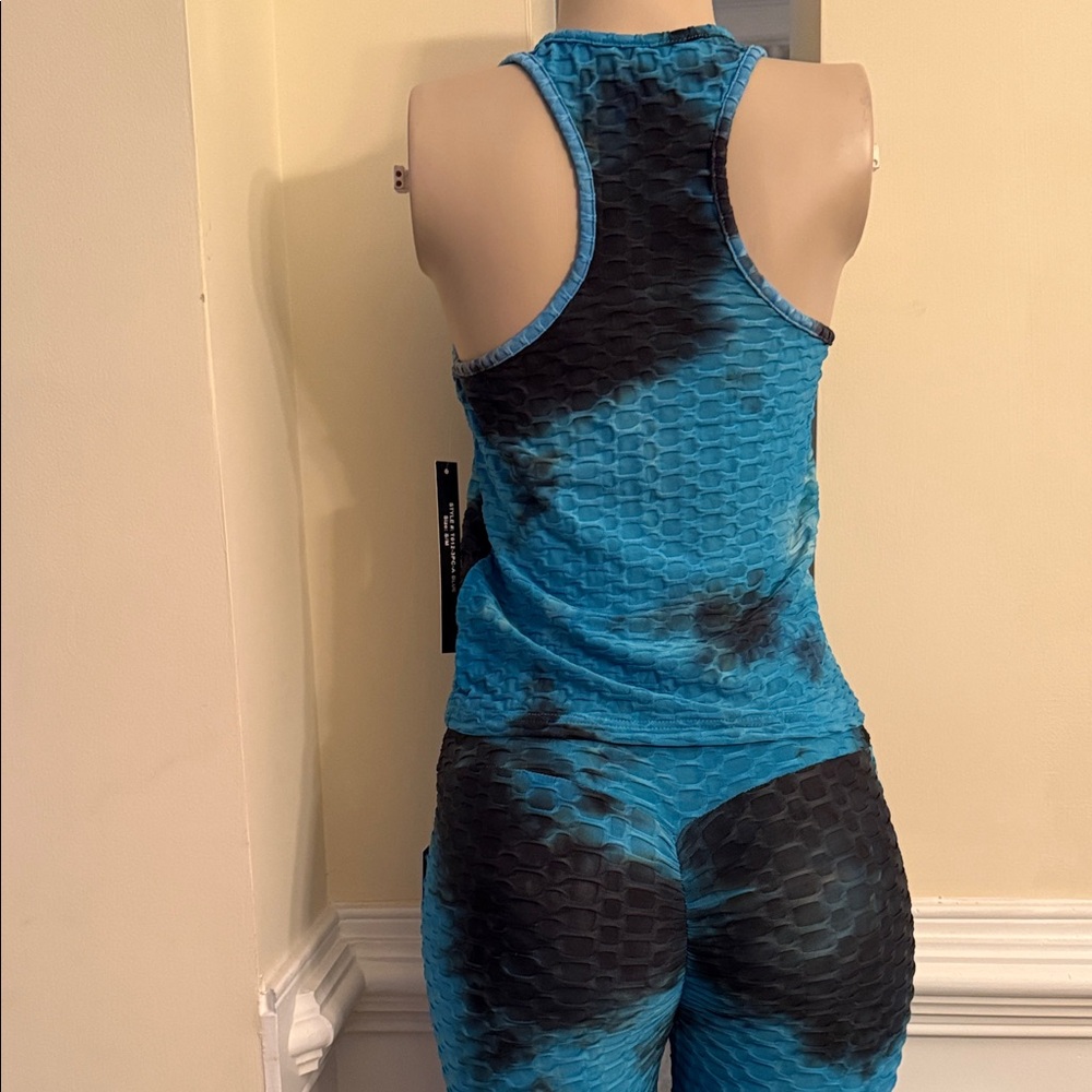New Mix 3 piece Blue and Black Leggings Set - Picture 7 of 8